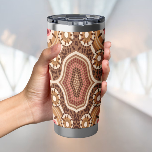 Australia Aboriginal Tumbler - Aboriginal Dot Art Style Painting Inspired Tumbler Australia Aboriginal Tumbler - Aboriginal Dot Art Style Painting Inspired Tumbler