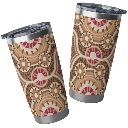 Australia Aboriginal Tumbler - Aboriginal Dot Art Style Painting Inspired Tumbler Australia Aboriginal Tumbler - Aboriginal Dot Art Style Painting Inspired Tumbler