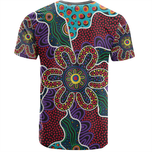 Australia Aboriginal T-shirt - Aboriginal Dot Art Color Inspired T-shirt Australia Aboriginal T-shirt - Aboriginal Dot Art Color Inspired T-shirt