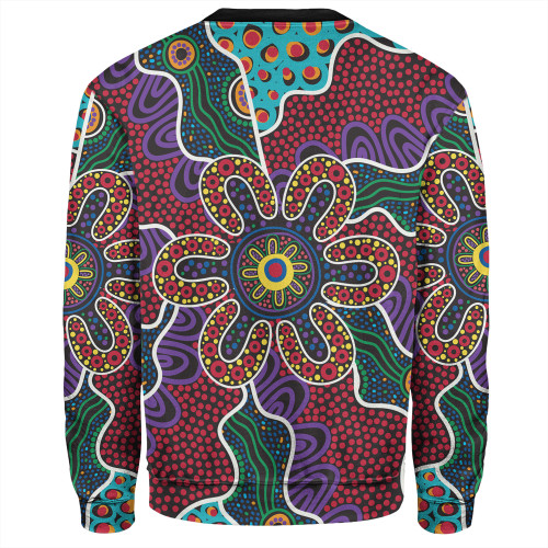 Australia Aboriginal Sweatshirt - Aboriginal Dot Art Color Inspired Sweatshirt Australia Aboriginal Sweatshirt - Aboriginal Dot Art Color Inspired Sweatshirt