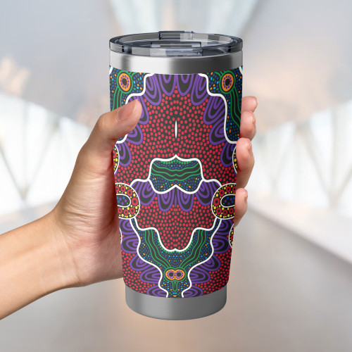 Australia Aboriginal Tumbler - Aboriginal Dot Art Color Inspired Tumbler Australia Aboriginal Tumbler - Aboriginal Dot Art Color Inspired Tumbler