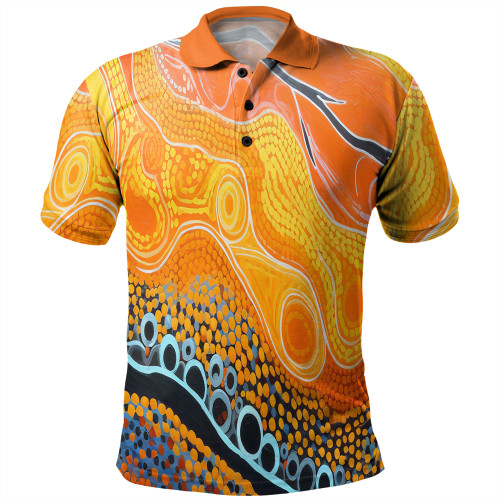 Australia Aboriginal Polo Shirt - Indigenous Aboriginal Art Dot Polo Shirt