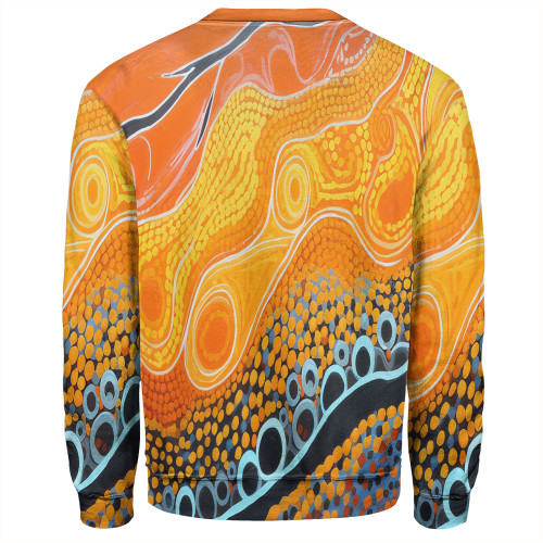 Australia Aboriginal Sweatshirt - Indigenous Aboriginal Art Dot Sweatshirt Australia Aboriginal Sweatshirt - Indigenous Aboriginal Art Dot Sweatshirt