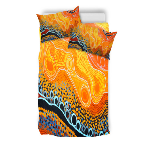 Australia Aboriginal Bedding Set - Indigenous Aboriginal Art Dot Bedding Set Australia Aboriginal Bedding Set - Indigenous Aboriginal Art Dot Bedding Set