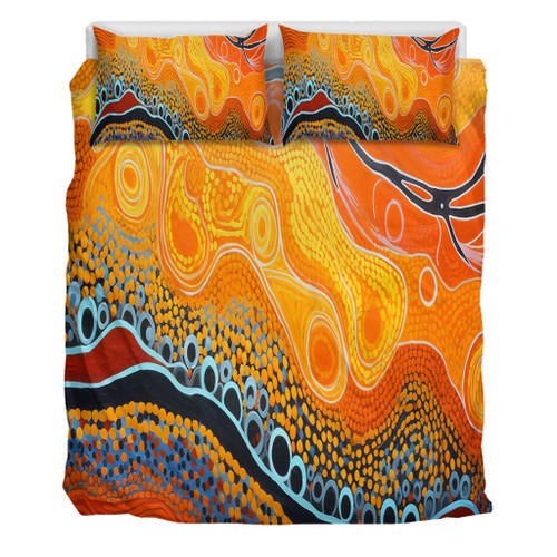 Australia Aboriginal Bedding Set - Indigenous Aboriginal Art Dot Bedding Set Australia Aboriginal Bedding Set - Indigenous Aboriginal Art Dot Bedding Set