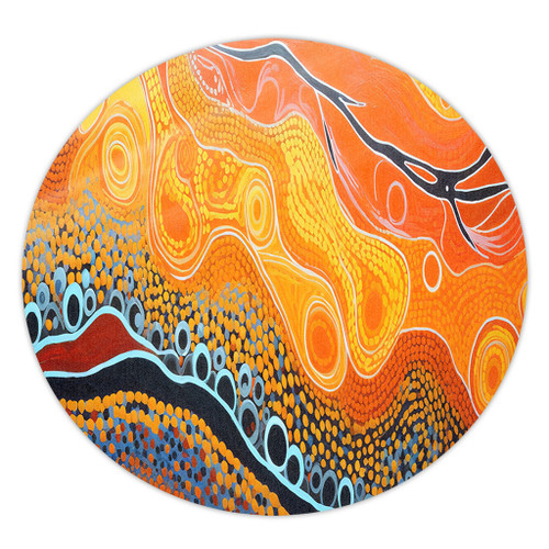 Australia Aboriginal Round Rug - Indigenous Aboriginal Art Dot Round Rug Australia Aboriginal Round Rug - Indigenous Aboriginal Art Dot Round Rug