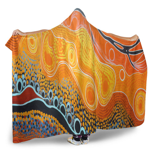 Australia Aboriginal Hooded Blanket - Indigenous Aboriginal Art Dot Hooded Blanket Australia Aboriginal Hooded Blanket - Indigenous Aboriginal Art Dot Hooded Blanket
