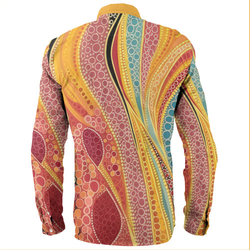 Australia Aboriginal Long Sleeve Shirts - Indigenous Aboriginal Art Dot Color Long Sleeve Shirts Australia Aboriginal Long Sleeve Shirts - Indigenous Aboriginal Art Dot Color Long Sleeve Shirts