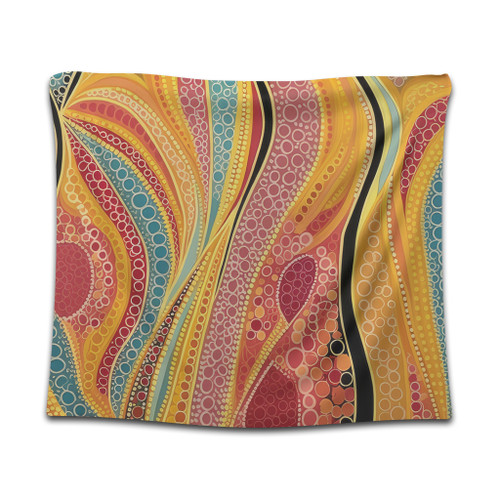 Australia Aboriginal Tapestry - Indigenous Aboriginal Art Dot Color Tapestry Australia Aboriginal Tapestry - Indigenous Aboriginal Art Dot Color Tapestry