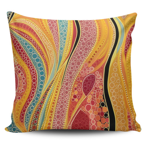 Australia Aboriginal Pillow Covers - Indigenous Aboriginal Art Dot Color Pillow Covers Australia Aboriginal Pillow Covers - Indigenous Aboriginal Art Dot Color Pillow Covers