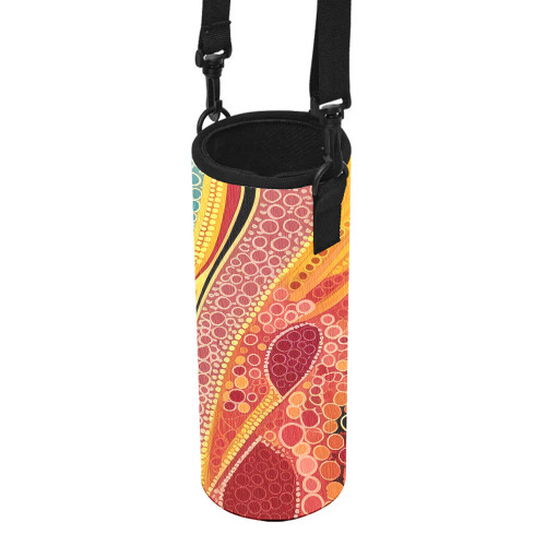 Australia Aboriginal Water Bottle Sleeve - Indigenous Aboriginal Art Dot Color Water Bottle Sleeve