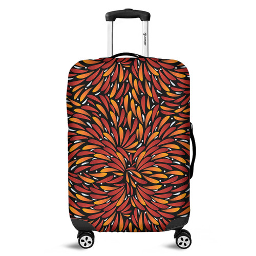 Australia Aboriginal Luggage Cover - Aboriginal Bush Leaves Seamless Texture Luggage Cover Australia Aboriginal Luggage Cover - Aboriginal Bush Leaves Seamless Texture Luggage Cover