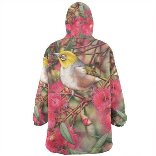Australia Silvereye Snug Hoodie - Silvereye and Gum Blossom Snug Hoodie Australia Silvereye Snug Hoodie - Silvereye and Gum Blossom Snug Hoodie