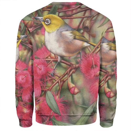 Australia Silvereye Sweatshirt - Silvereye and Gum Blossom Sweatshirt Australia Silvereye Sweatshirt - Silvereye and Gum Blossom Sweatshirt