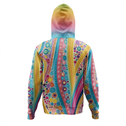 Australia Aboriginal Hoodie - Aboriginal Colourful Dots Inspired Hoodie