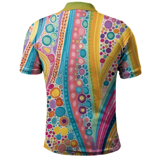 Australia Aboriginal Polo Shirt - Aboriginal Colourful Dots Inspired Polo Shirt