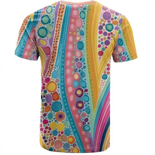 Australia Aboriginal T-shirt - Aboriginal Colourful Dots Inspired T-shirt Australia Aboriginal T-shirt - Aboriginal Colourful Dots Inspired T-shirt
