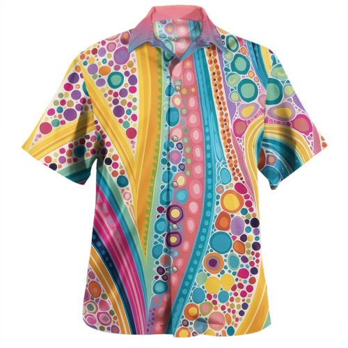 Australia Aboriginal Hawaiian Shirt - Aboriginal Colourful Dots Inspired Hawaiian Shirt