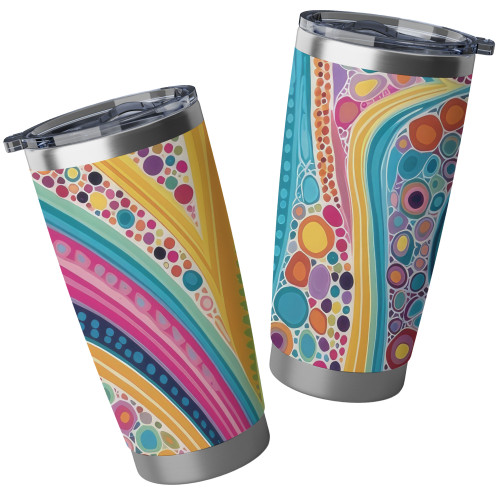 Australia Aboriginal Tumbler - Aboriginal Colourful Dots Inspired Tumbler Australia Aboriginal Tumbler - Aboriginal Colourful Dots Inspired Tumbler