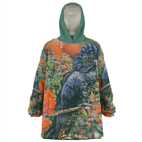 Australia Black Cockatoo  Snug Hoodie - Black Cockatoo and Flowering Gum Snug Hoodie