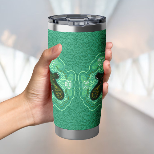 Australia Aboriginal Tumbler - Green Platypus Aboriginal Art Inspired Tumbler Australia Aboriginal Tumbler - Green Platypus Aboriginal Art Inspired Tumbler
