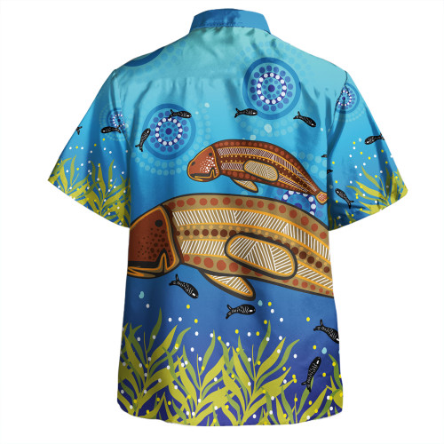 Australia Aboriginal Hawaiian Shirt - Mother And Baby Dugong Aboriginal Art Inspired Hawaiian Shirt Australia Aboriginal Hawaiian Shirt - Mother And Baby Dugong Aboriginal Art Inspired Hawaiian Shirt