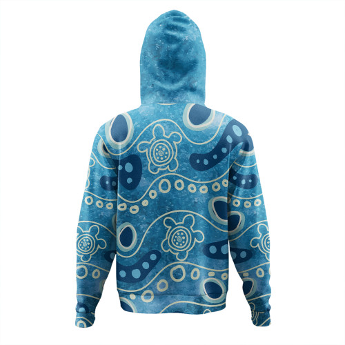 Australia Aboriginal Hoodie - River With Aboriginal Dot Art Inspired Hoodie Australia Aboriginal Hoodie - River With Aboriginal Dot Art Inspired Hoodie