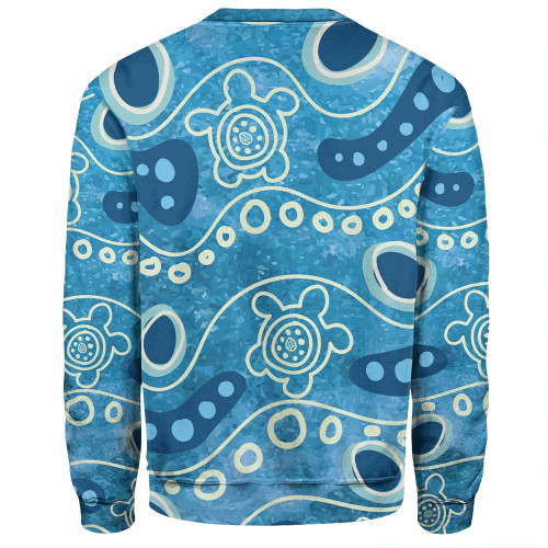 Australia Aboriginal Sweatshirt - River With Aboriginal Dot Art Inspired Sweatshirt Australia Aboriginal Sweatshirt - River With Aboriginal Dot Art Inspired Sweatshirt