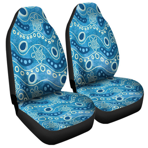 Australia Aboriginal Car Seat Covers - River With Aboriginal Dot Art Inspired Car Seat Covers Australia Aboriginal Car Seat Covers - River With Aboriginal Dot Art Inspired Car Seat Covers