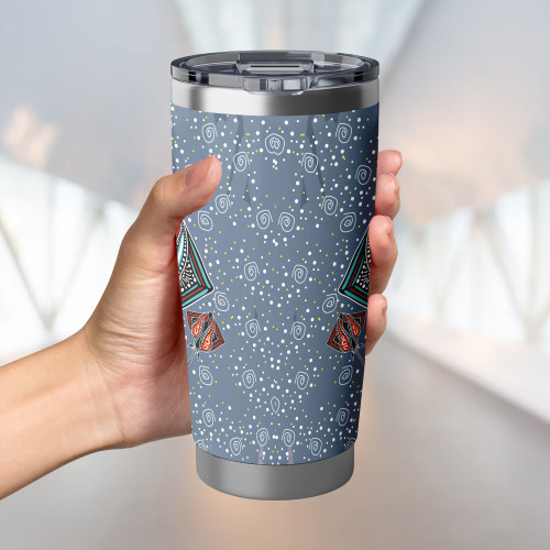 Australia Aboriginal Tumbler - Stingray Art In Aboriginal Dot Style Inspired Tumbler Australia Aboriginal Tumbler - Stingray Art In Aboriginal Dot Style Inspired Tumbler