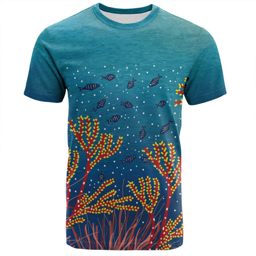 Australia Aboriginal T-shirt - Underwater Aboriginal Art Inspired T-shirt