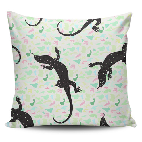 Australia Goanna Pillow Covers - Aboriginal Goanna Dot Art Colorful Inspired  Pillow Covers Australia Goanna Pillow Covers - Aboriginal Goanna Dot Art Colorful Inspired  Pillow Covers
