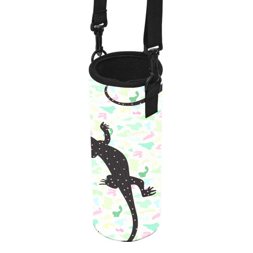 Australia Goanna Water Bottle Sleeve - Aboriginal Goanna Dot Art Colorful Inspired  Water Bottle Sleeve