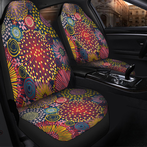 Australia Blooming Bright Flowers Car Seat Covers - Blooming Bright Flowers Meadow Seamless Art Inspired Car Seat Covers