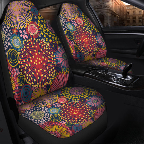 Australia Blooming Bright Flowers Car Seat Covers - Blooming Bright Flowers Meadow Seamless Art Inspired Car Seat Covers