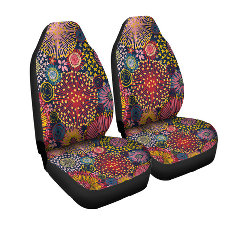 Australia Blooming Bright Flowers Car Seat Covers - Blooming Bright Flowers Meadow Seamless Art Inspired Car Seat Covers