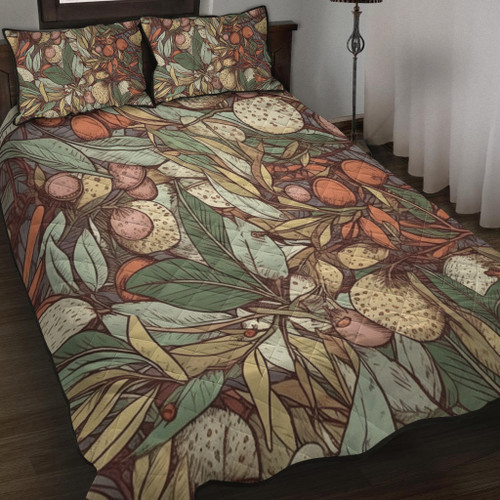 Australia Gumtree Quilt Bed Set - Australian Native Plants Quilt Bed Set