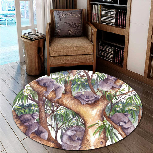 Australia Koala Round Rug - Sleep Little One Round Rug