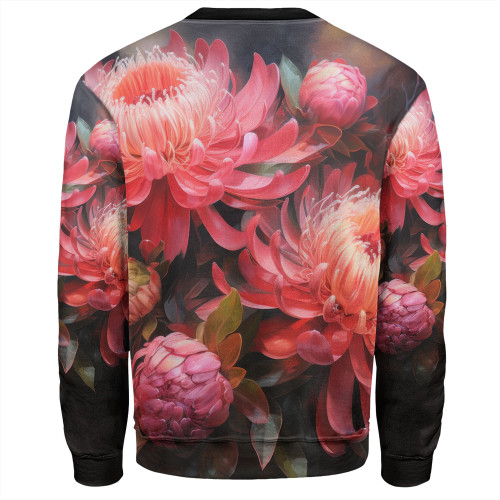 Australia Waratah Sweatshirt - Waratah Oil Painting Abstract Ver1 Sweatshirt Australia Waratah Sweatshirt - Waratah Oil Painting Abstract Ver1 Sweatshirt