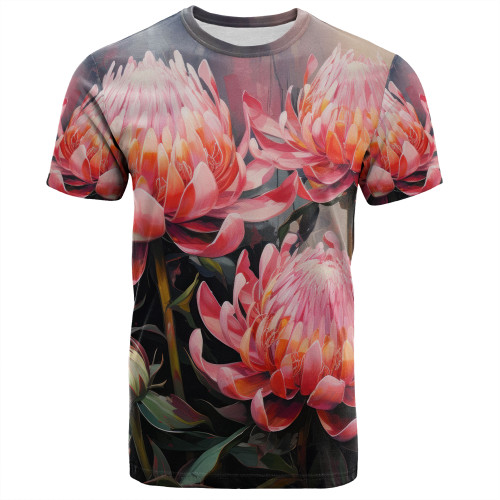 Australia Waratah T-shirt - Waratah Oil Painting Abstract Ver3 T-shirt