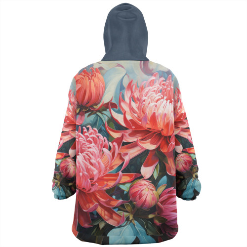 Australia Waratah Snug Hoodie - Waratah Oil Painting Abstract Ver4 Snug Hoodie