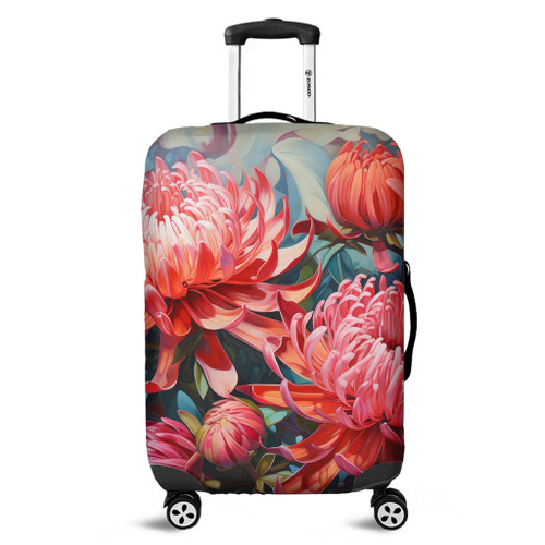 Australia Waratah Luggage Cover - Waratah Oil Painting Abstract Ver4 Luggage Cover Australia Waratah Luggage Cover - Waratah Oil Painting Abstract Ver4 Luggage Cover