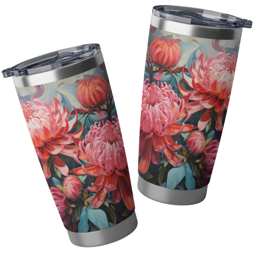 Australia Waratah Tumbler - Waratah Oil Painting Abstract Ver4 Tumbler Australia Waratah Tumbler - Waratah Oil Painting Abstract Ver4 Tumbler