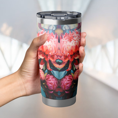 Australia Waratah Tumbler - Waratah Oil Painting Abstract Ver4 Tumbler Australia Waratah Tumbler - Waratah Oil Painting Abstract Ver4 Tumbler