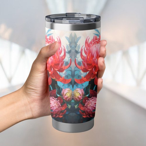 Australia Waratah Tumbler - Waratah Oil Painting Abstract Ver5 Tumbler Australia Waratah Tumbler - Waratah Oil Painting Abstract Ver5 Tumbler
