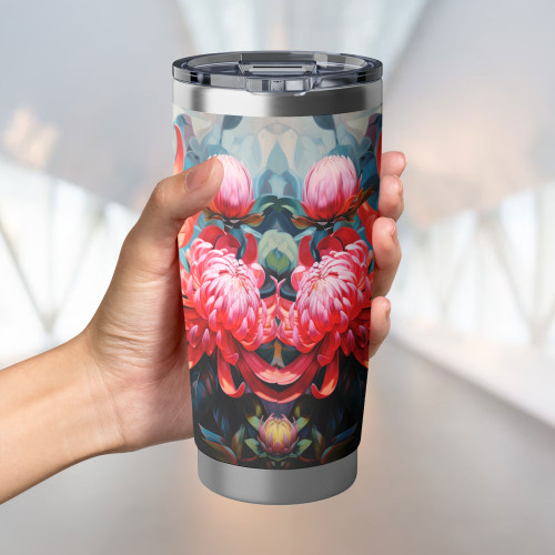 Australia Waratah Tumbler - Waratah Oil Painting Abstract Ver5 Tumbler Australia Waratah Tumbler - Waratah Oil Painting Abstract Ver5 Tumbler