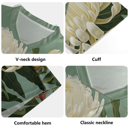 Australia Waratah Rugby Jersey - White Waratah Flowers Fine Art Ver1 Rugby Jersey