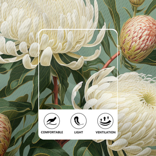 Australia Waratah Rugby Jersey - White Waratah Flowers Fine Art Ver1 Rugby Jersey