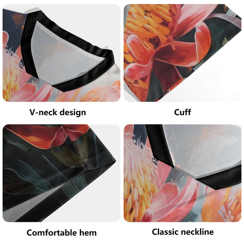 Australia Waratah Rugby Jersey - Waratah Oil Painting Abstract Ver2 Rugby Jersey