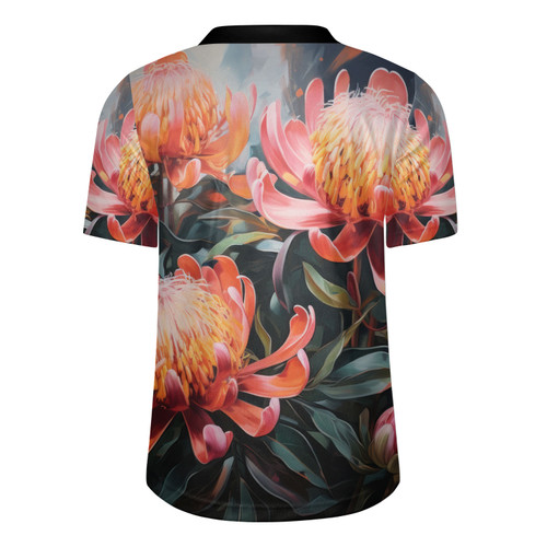 Australia Waratah Rugby Jersey - Waratah Oil Painting Abstract Ver2 Rugby Jersey
